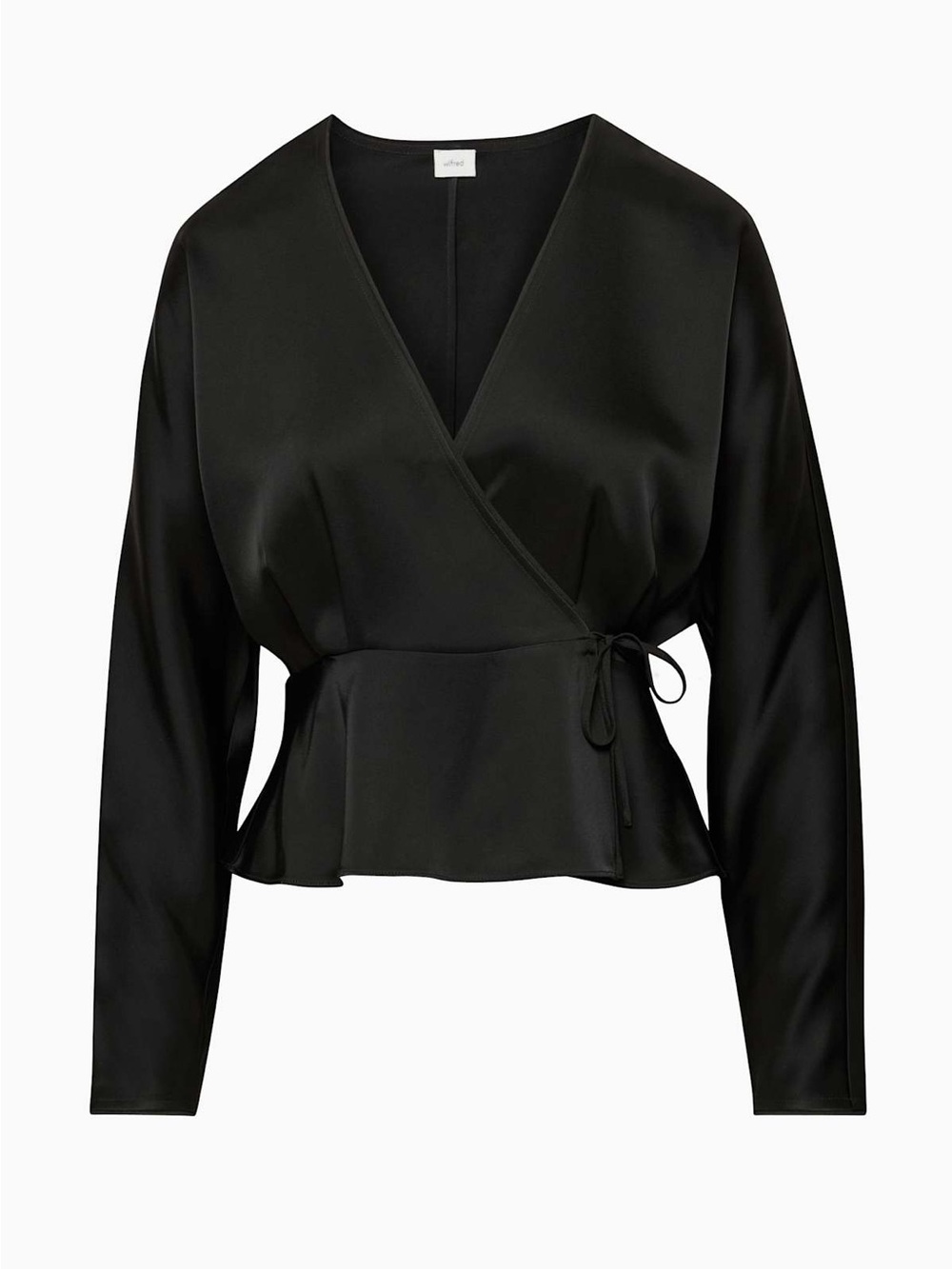 Wilfred Cleo Satin V-neck tie blouse